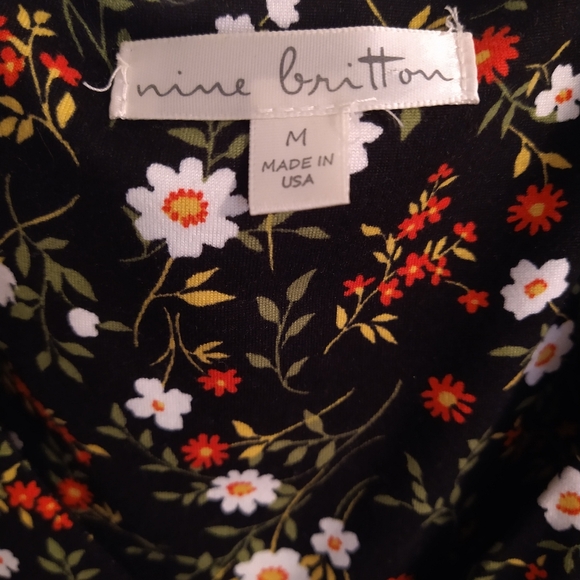 Black floral dress- super soft - Picture 2 of 3